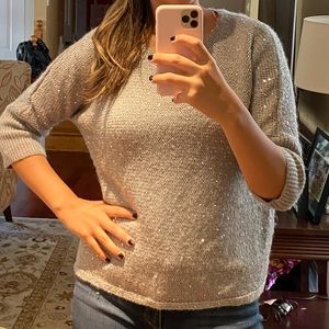 Forever 21 sequined gray sweater